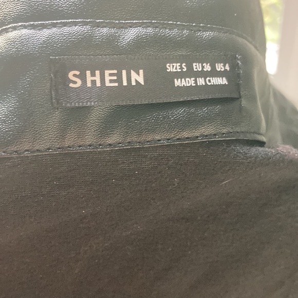 Shein Black Faux Leather Jacket, size S, good condition - Picture 5 of 5